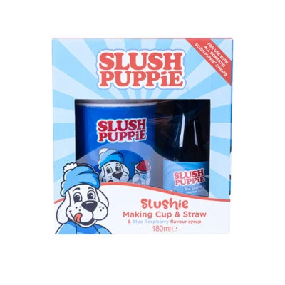 Slush Puppie Making Cup and Blue Raspberry Syrup Frozen Cold Drink Set w/Straw - image 1 of 3