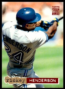 1994 Stadium Club Rickey Henderson Toronto Blue Jays #107