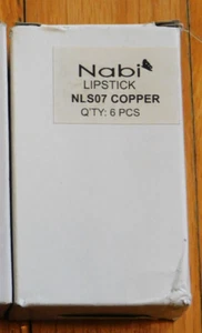 New Nabi Professional Matte Lipstick, NLS07 Copper, Box Set of 6 - Picture 1 of 3
