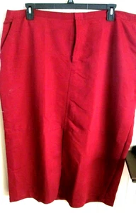 HH  WHITE STAG WOMAN LADIES LONG SKIRT SIZE 24 RED - Picture 1 of 2