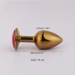 Anal Plugs Stainless Steel Metal Anal Butt Plug Adult Sex Toys Jewel Plug(UK) - Picture 1 of 12