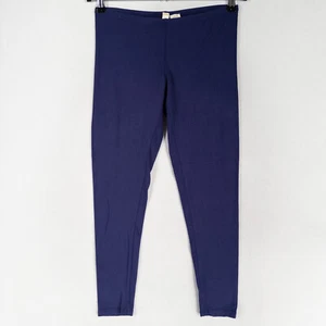 Yansi Fugel Leggings Womens Sz XS Blue Rayon Spandex Low Rise Cropped Layering - Picture 1 of 8