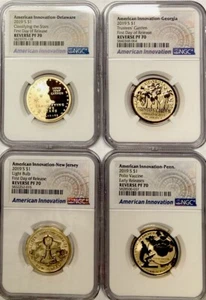 2019 S AMERICAN INNOVATION SET NGC REVERSE PF70💥FLAWLESS QUALITY💥FIRST DAY REL - Picture 1 of 2