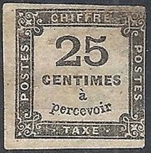 1871-78 FRANKREICH STEUERMARKEN 25 CENT MH * - FR621 - Bild 1 von 1