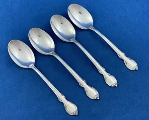 Juego de 4 cucharaditas de placa de plata Rogers patrón de reflexión de 1847 década de 1950 - Imagen 1 de 1