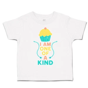 Toddler T-Shirt I Am 1 of A Kind Cupcake Cotton Ice-Cream Boy & Girl Clothes - Picture 1 of 18