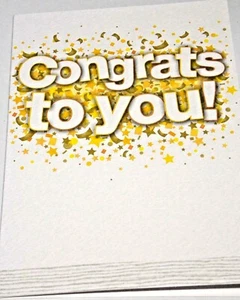 Tarjeta de felicitación. Felicidades para ti. Gama de confeti BonBon por tarjeta ovación. - Imagen 1 de 4