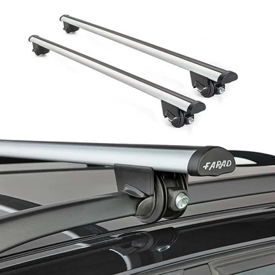 Roof Rack Cross Bars Lockable for Mitsubishi Montero 2006-2021 Alu Silver 2 Pcs - Imagem 1 de 4