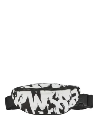 Bolsa de cinto masculina logotipo grafite Alexander McQueen - Imagem 1 de 3