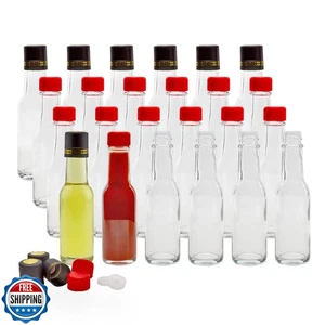 Mini bouteilles de sauce chaude Cornucopia 3 oz (paquet de 24); petites bouteilles de sauce avec rouge C - Photo 1/5