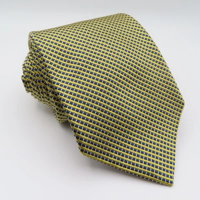 Corbata Brooks Brothers Seda Azul Amarillo Cuadros 3.25" 57" EE. UU. 346 NUEVA Foto 1 de 4