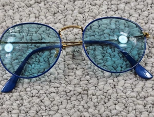 Unisex Ray Ban RB3475 Sonnenbrille rund blau/gold Gestell 53-18-138 mm *LESEN - Bild 1 von 8