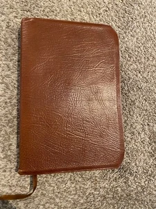 New American Standard Reference Bible, Brown Calfskin Leather, Moody Press 1977 - Picture 1 of 16