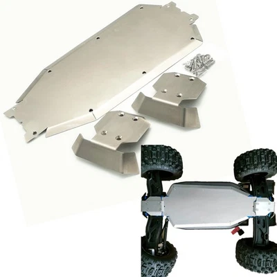 Stainless Steel Chassis Armor Protection Skid Plate for 1/8 Traxxas Sledge 95076 - Image 1 of 4