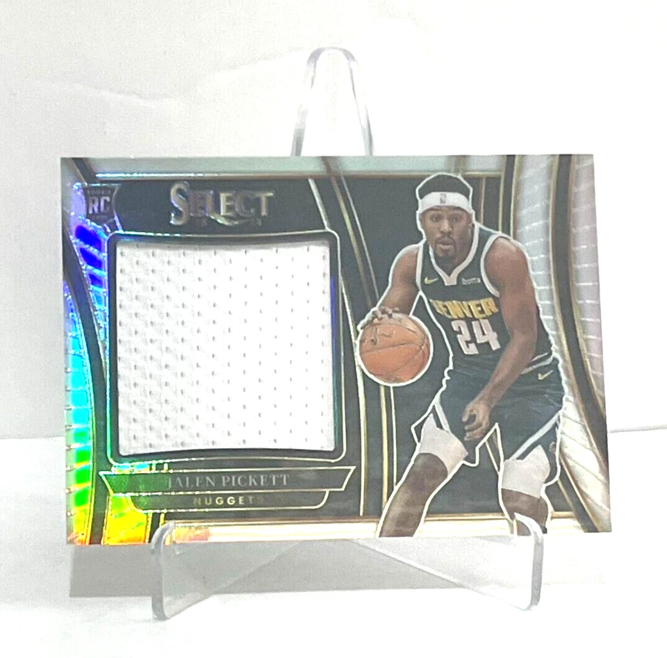 RC Relic! Jalen Pickett 2023-24 Panini Select Silver Jersey Memorabilia SP! - Image 1 of 2