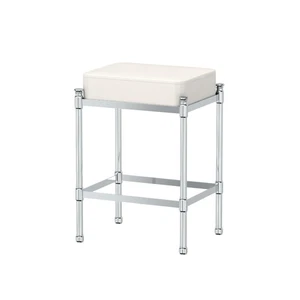 Gatco 1356 Chrome Traditional Vanity Stool In Chrome Finish - Picture 1 of 1