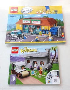 2 LEGO Manuals The Simpsons 71016 Kwik-E-Mart & The Flintstones 21316 LEGO Ideas - Picture 1 of 6