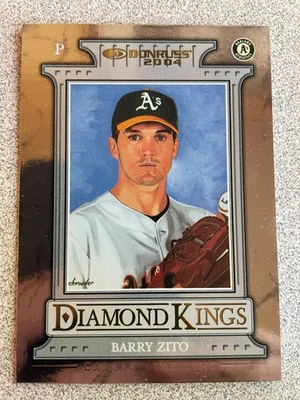 2004 Donruss Stat Line Career #13 Barry Zito DK 226/312 Oakland A's CYA AWD 2002 - Image 1 of 2