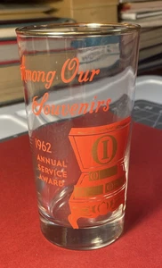 1962 Owens-Illinois Annual Service Award "Among Our Souvenirs" Glass, Vintage - Picture 1 of 8