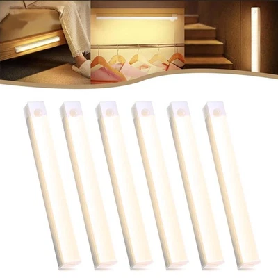 Magnetic Under Cabinet Lighting USB Rechargeable Smart Motion Sensor – 6 Pack - Image 1 of 4