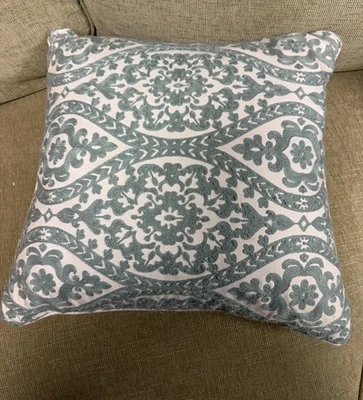 Decorative Throw Pillow Damask Style Pattern 18x18” Home Decor - Image 1 of 4