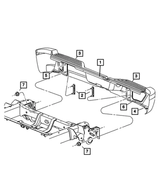 Almohadilla de paso para parachoques trasero izquierdo Mopar genuino 55077943AA Foto 1 de 4