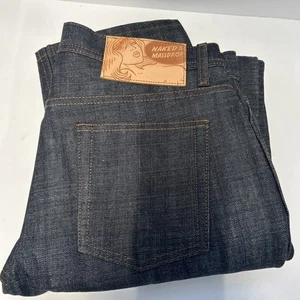 Pantalones de mezclilla nuevos con etiquetas Naked & Famous X Massdrop Ichiban ribete tipo raro W34 L34 - Imagen 1 de 21