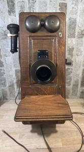 Atq Completely Refurbished Western Electric Co.⭐️Hand Crank Wood Box Telephone⭐️ - Picture 1 of 23