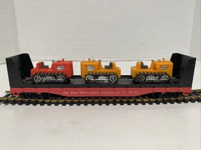 COCHE DE MADERA PULPA TYCO VINTAGE ESCALA HO SOUTH RAILROAD 50' con 3 tractores sueltos Foto 1 de 4