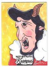 Inked Nightmares Krampus Jon Mangini Sketch Card. Attic Cards 2018