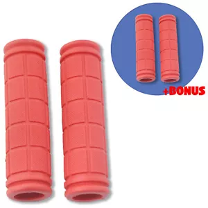 Two for One Deal on Red Shock Absorbing Soft and Bendable Bicycle Handle Grips - Picture 1 of 2
