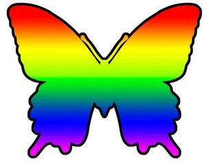 Rainbow Butterfly Sticker Decal lgbtq gay - Picture 1 of 2