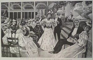 Roof Gardens Under Glass The Olympia New York  1896 Harper’s Weekly - Picture 1 of 4