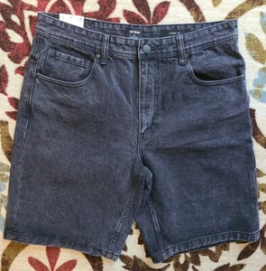NWT Cotton On Men's Denim Loose Fit Shorts Midnight Black 32" - Picture 1 of 5