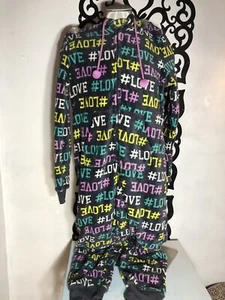 SO INTIMATE ONE PIECE #1 LOVE SOFT POMPOM STRING HOODIE JUNIOR SLEEPER LARGE - Picture 1 of 9