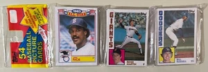 1984 TOPPS Rack Pack JIM RICE, BILL RUSSELL, ERIC SHOW, RENIE MARTIN, Showing - Picture 1 of 23