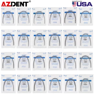 AZDENT Ortodonzia Dentale Super Elastico Niti Arco Filo Rettangolare Forma Ovoidale US - Foto 1 di 36