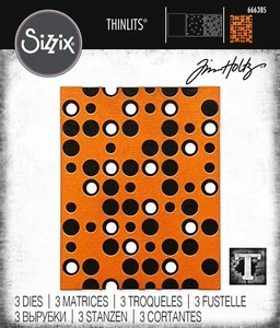 New Retired Sizzix Thinlits Layered Dots 2pc #666385 Retail $34.99 by Tim Holtz - Picture 1 of 14