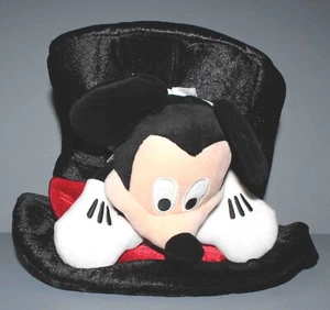 Disney Parks Autographed Mickey Mouse Top Hat Plush Oversized 3D Adult 10” Tall - Picture 1 of 7