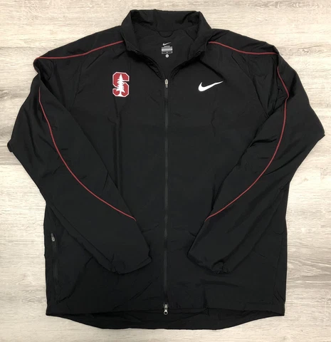 NEW RARE Nike Stanford Cardinal Black PE Full Zip Running Jacket Men’s LARGE L Cover
