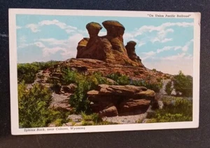 Postkarte Colores Wyoming WY Sphinx Rock Union Pacific Railroad  - Bild 1 von 2
