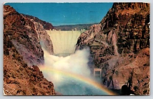 Rainbow Hoover Dam Postcard Vintage Posted - Picture 1 of 2