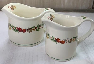 Pfaltzgraff Christmas Sugar Plum Pitcher Creamer & Gravy Boat Holiday Retired - Picture 1 of 12
