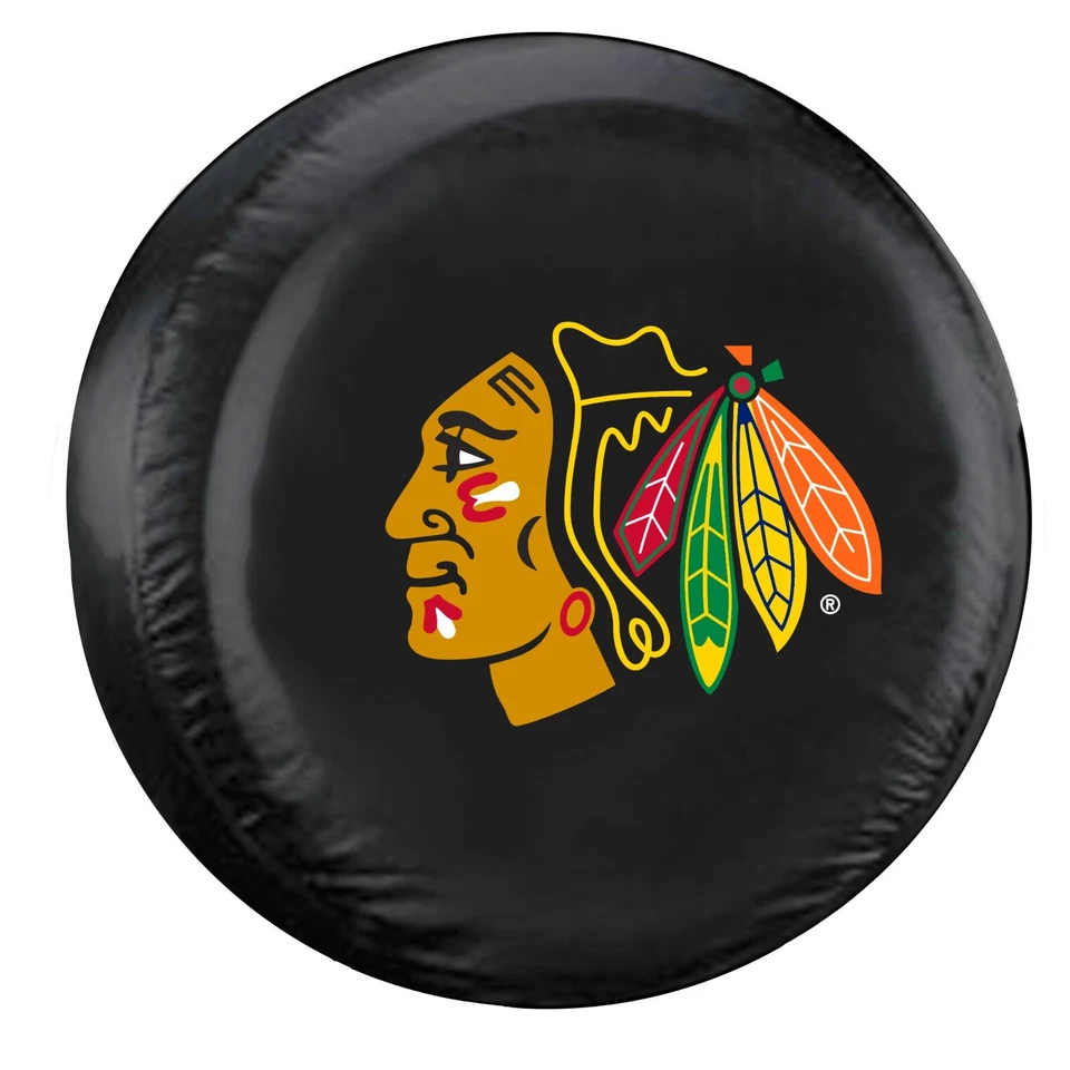 NHL Chicago Blackhawks Standard Tire Cover 27-29" Heavy Gauge Vinyl Hockey NEW - Image 1 of 1
