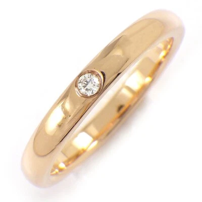 Anillo Tiffany & Co. Alianza Apilable Boda Elsa Peretti 1 Punto Diamante 750RG US5 Foto 1 de 4