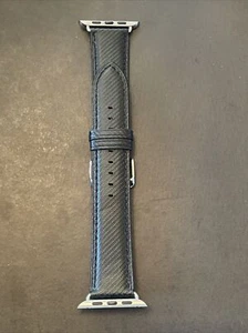 Kemisant Top Grain Leather Apple Watch Band 22mm, Black. - Picture 1 of 2