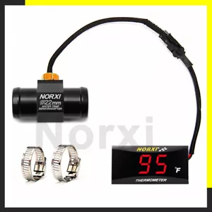 Motorcycle Water Temperature Gauge Digital Display 32~248°F Car Meter Sensor - Picture 1 of 14