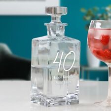 Personalise Glass Decanter Whisky Drinker Bottle Personalised Milestone Birthday
