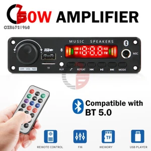 DC6-18V 50W Verstärker Bluetooth 5.0 MP3 Player Decoder Platine FM Radio TF Auto Kit - Bild 1 von 13
