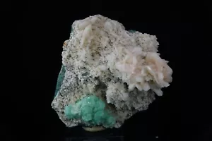 Apofillite verde e stilbite / esemplare minerale 11 cm / Maharashtra, India - Foto 1 di 6